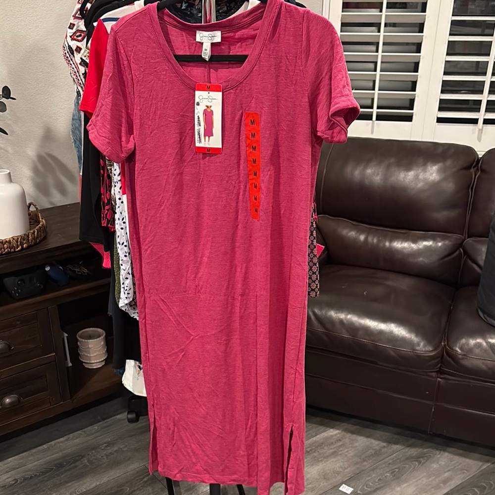 Jessica Simpson Pink Short Sleeve Tee Dress - Picture 3 of 3